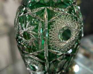 Bohemian crystal vase