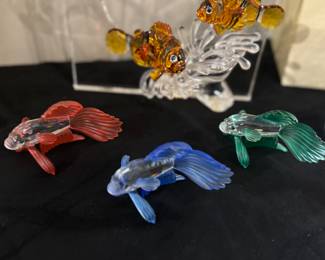 Swarovski crystal fishes 