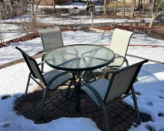 Patio table with chairs