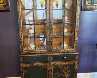 Stunning & elegant asian inspired china cabinet