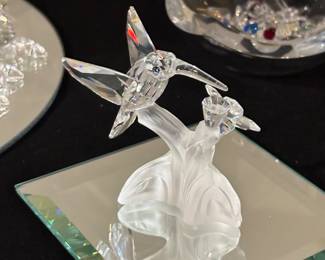 Swarovski crystal hummingbird
