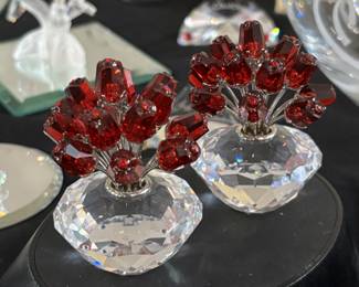 Swarovski crystal roses