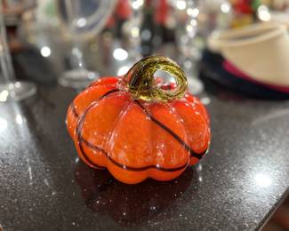 Hand blown pumpkin
