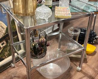 Vintage mid century bar cart