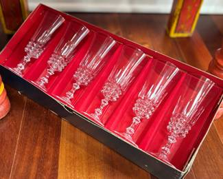 Crystal champagne flutes