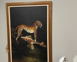 Leopard framed art