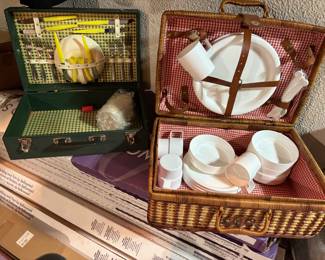 Vintage picnic baskets