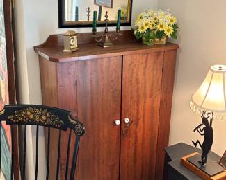 Beautiful farmhouse cabinet, mirror