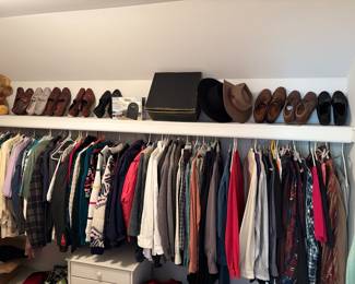 Clothes (vintage to newer), shoes, hats