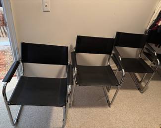 Mid century chrome chairs