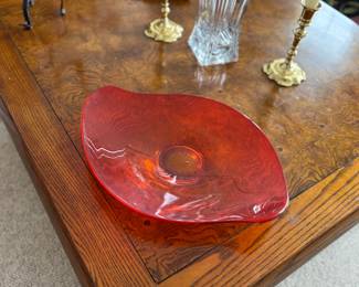 Mid century orange dish