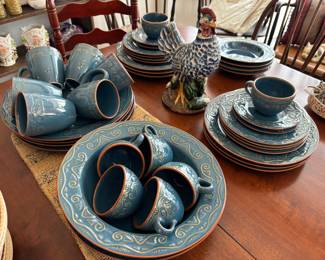 Beautiful blue set of dishes