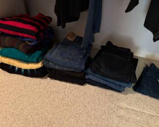 Jeans, vintage sweaters 