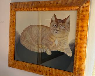 Framed cat art