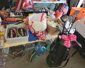 Golf equipment and lots of balls!