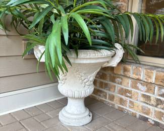 PAIR OF CEMENT URNS