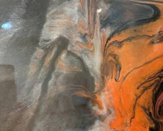 LARGE ACRYLIC AND EPOXY PAINTING