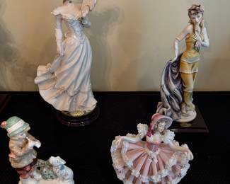 GIUSSEPPE ARMANI PORCELAIN FIGURINES                 DRESDEN FIGURINES