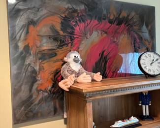 LARGE ACRYLIC AND EPOXY PAINTING
