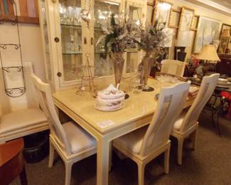 Dining Table w/6 chairs, China Hutch and 2 leaf's
