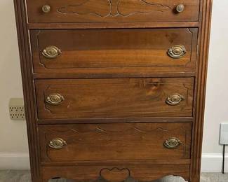 Vintage Four Drawer Chest Solid Wood