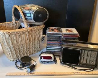 CD Player And Cds, Radio, and Electronics Lot