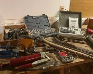 Large Assortment of Hand Tools Including Vintage Drill Bit Set