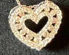 Sterling Silver Open Heart Pendant Necklace