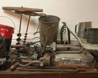 Vintage Farmhouse and Workshop Tools Accessories