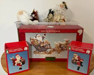 Santa Holiday Decor Lot