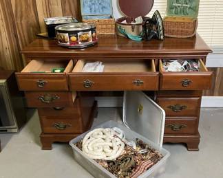 Cherry Desk And Sewing Kits, Fabric