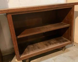 Rustic Wooden Shelf Or Work cabinet on Caster Legs