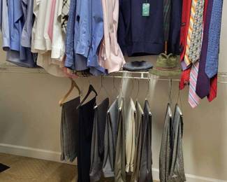 Lot Of Men s Designer Shirts, Trousers, Belts, Ties, Etc