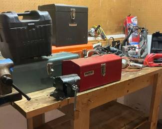 Workbench, Toolboxes, and Power Tools Lot