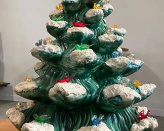 Vintage Ceramic Christmas Tree Light