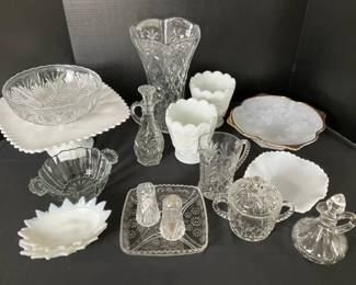 Cut Glass and Milk Glass Collection