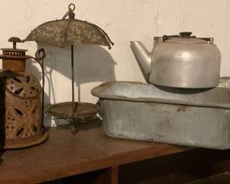 Rustic Vintage Metalware Lantern Lot Farmhouse Items