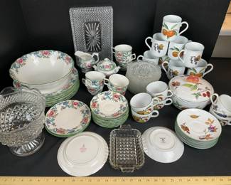 Royal Doulton Floradora Green Evesham Vale China Made In England