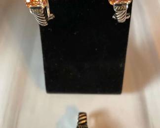 Sterling Silver and Citrine Jewelry Set