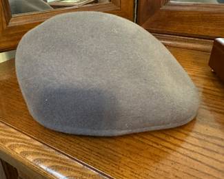 Vintage Stetson Cuffley Cap! Gray! Size Large - Made in England!
