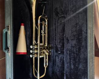 vintage Trumpet with case