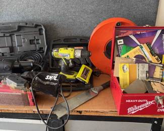 Dual Saw, Skil Sander, Weller Solder Gun, Ryobi Drill And More