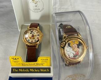 Walt Disney Mickey and Minnie Watches, Original Packaging