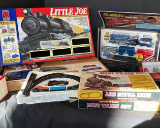 Variety Of Train Set Items 2 Mystery Boxes W Liberty Falls Items