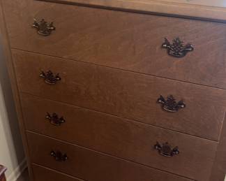 Wooden Five Drawer Dresser