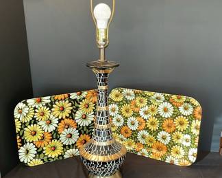 Vintage Mid Century Modern Lamp 2 Vintage Television Trays