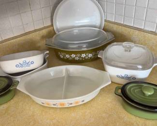 Vintage Pyrex, Corning And Other Dishes