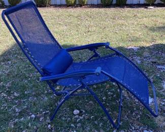 Zero Gravity Blue Outdoor Chair