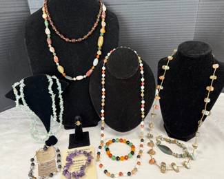 Semi Precious Necklaces, Bracelets and Ring
