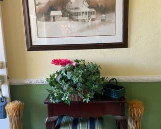 Albert Swayhoover Winter Barn House Lithograph 